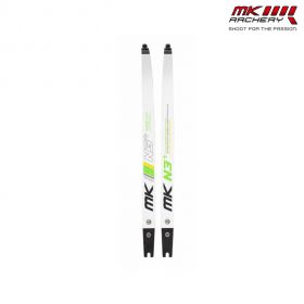 Improve your archery experience with the MK Korea N3+ Formula limbs, featuring a wood core, fiberglass layers, fabric carbon, and unidirectional high-modulus carbon. These limbs provide optimal balance between flexibility and control, ensuring a smooth an