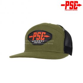 The PSE Green Flat Bill Cap features a trendy 7-panel construction, perfect for archery enthusiasts. With its adjustable snapback, this cap fits most and offers a stylish flat bill design.