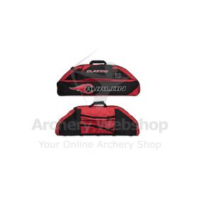 Compound Soft Case Classic 106 cm in black/red with two spacious external pockets. Ideal for storing compound bows with a full-size arrow box pocket, external accessories pocket, and backpack-style carrying straps. Equipped with cam protection pads for in