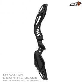 The MyBo Mykan Barebow Riser is a 27-inch (68.6 cm) ILF riser designed exclusively for barebow archers. Weighing 1650 grams (3.64 lbs), it offers exceptional balance and control. Finished in Cerakote, it provides a durable, premium coating for longevity.